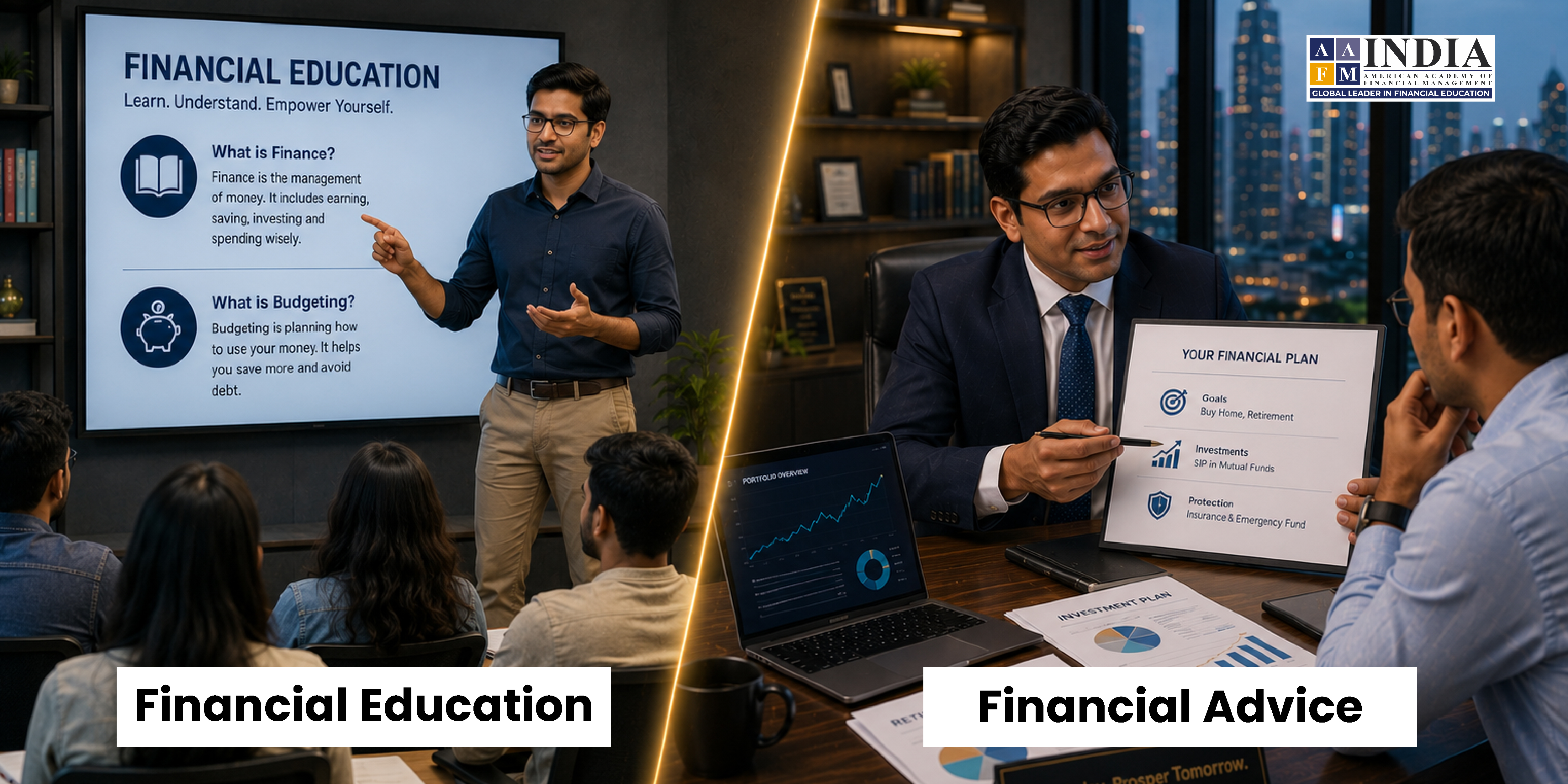 Financial Education vs Financial Advice